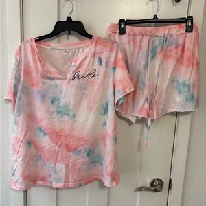 Bridal Tie-Dye Women's Sleepwear Set